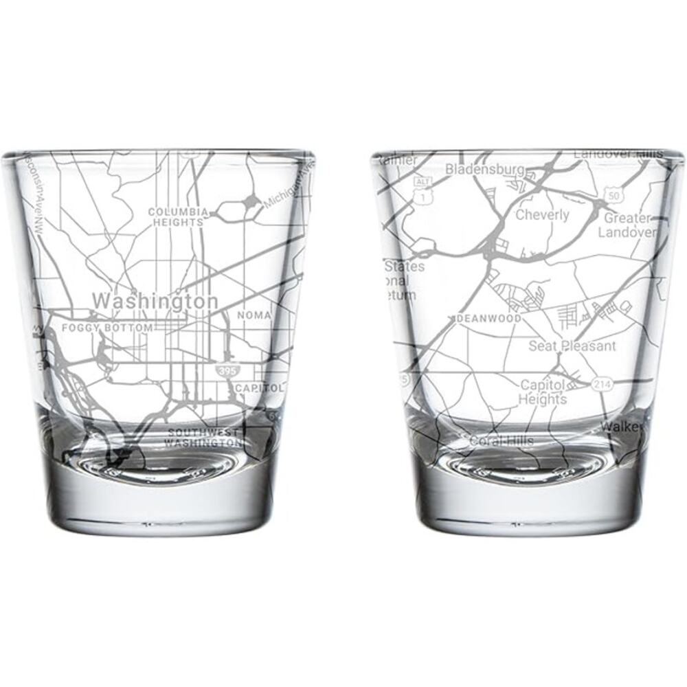 Washington, DC Map Shot Glass Souvenir